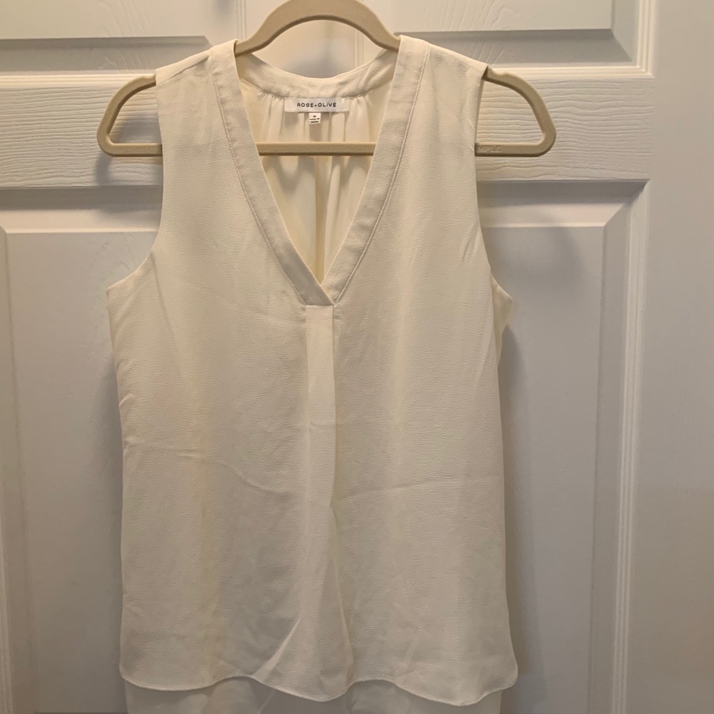 Rose + Olive Sleeveless Blouse